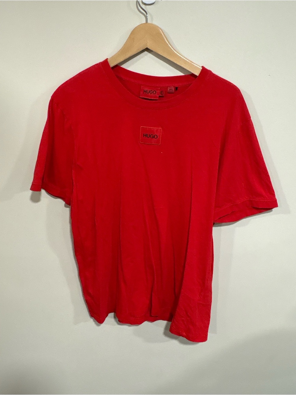Hugo Boss Men's Bright Red Short-Sleeve Crew Tee